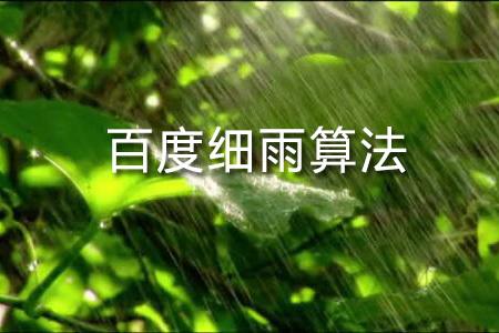 百度細(xì)雨算法是什么？細(xì)雨算法詳細(xì)解讀（2）